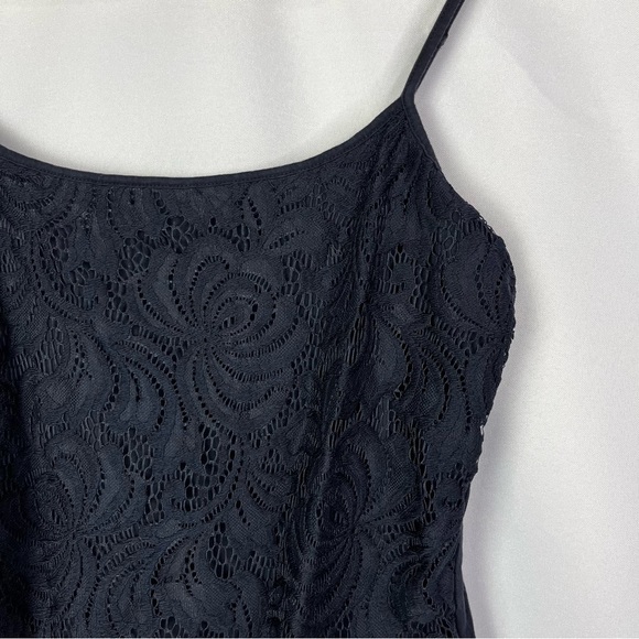Ann Taylor Navy Blue Lace Front Fitted Cami Tank Top S - Picture 3 of 3